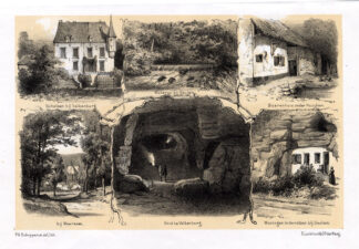 Antique Prints-VALKENBURG-SCHALOEN-WATERFALL-NETHERLANDS-Craandijk-1888