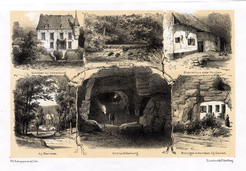 , Antique Prints-VALKENBURG-SCHALOEN-WATERFALL-NETHERLANDS-Craandijk-1888, Pictura Antique Prints