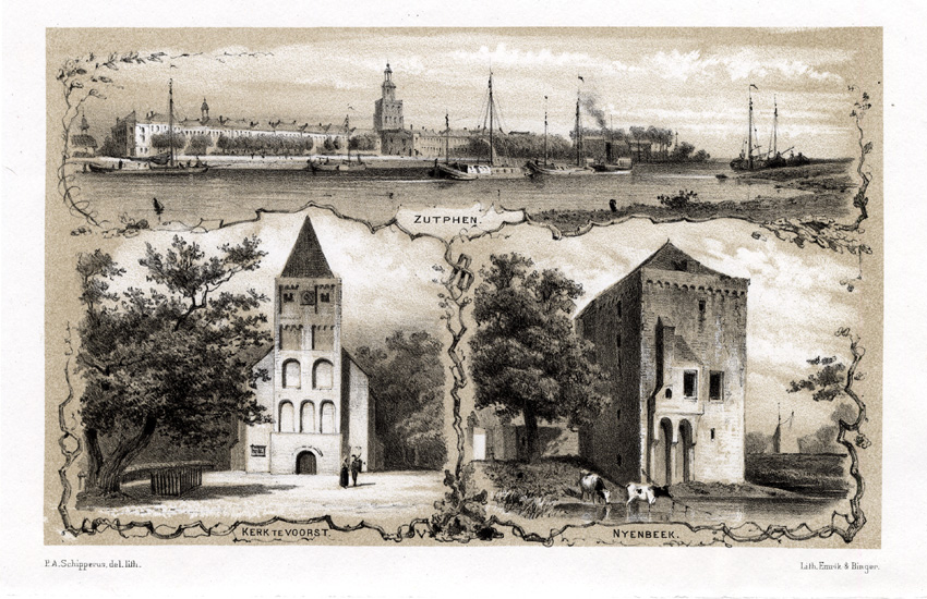 , Antique Print-ZUTPHEN-VOORST-NETHERLANDS-Craandijk-1888, Pictura Antique Prints