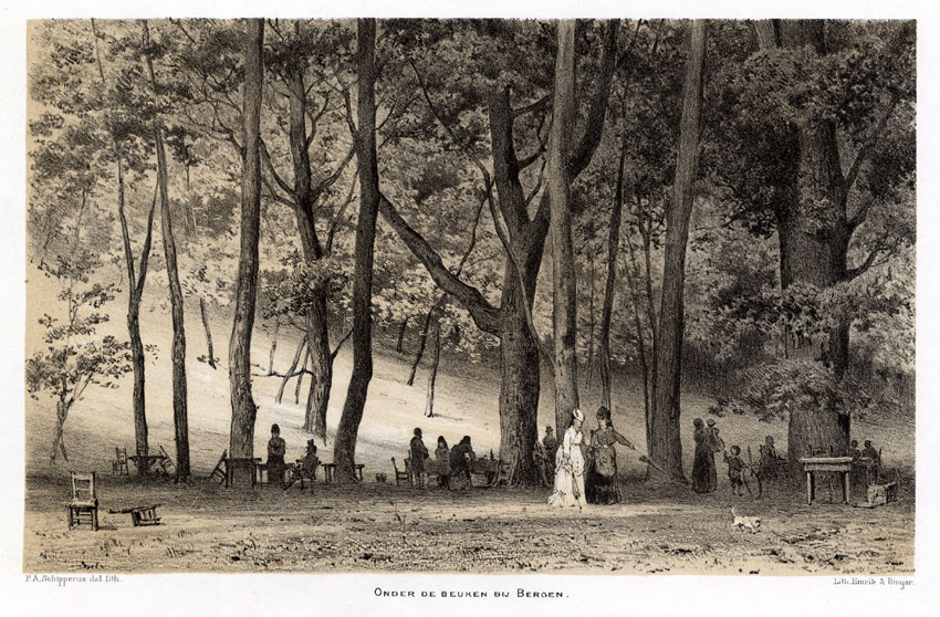 , Antique Prints-BERGEN-BEECH-NETHERLANDS-Craandijk-1888, Pictura Antique Prints