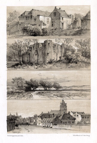 Antique Print-BRIELLE-CASTLE-NETHERLANDS-Craandijk-1888