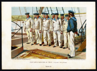 Antique Print-MILITARY-GERMAN-NAVY-SAILOR-INSTRUCTION-OFFICER-Stower-1925