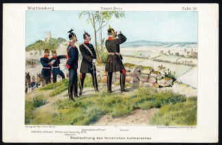 Antique Print-MILITARY-GERMAN-RECONAISSANCE-MARCH-Knotel-1925