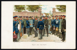 Antique Print-MILITARY-GERMAN-DEPARTURE-SOLDIERS-Knotel-1925