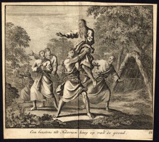 Antique Print-HILARION-LIFT-POSSESSED-DEMON-Pl. 61-Luyken-1740