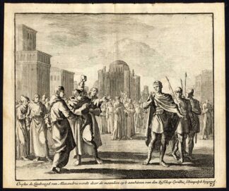 Antique Print-ORESTES-GOVERNOR-ALEXANDRIA-MONK-SCORN-Pl. 73-Luyken-1740