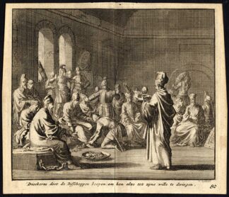 Antique Print-CHAIN-ANKLE-EMPEROR-DIOSCORUS-Pl. 80-Luyken-1740