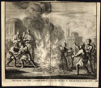 Antique Print-FIRE-BALL-BOYS-PURIFICATION-Pl. 84-Luyken-1740
