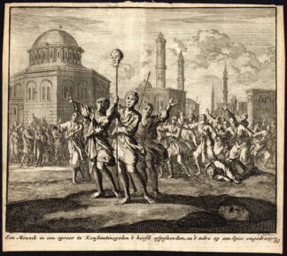 Antique Print-DECAPITATE-BEHEAD-STAKE-SEVERED-HEAD-PROCESSION-Pl. 86-Luyken-1740