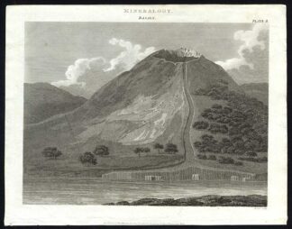Antique print-NATURAL HISTORY-MINERALOGY-BASALT-VOLCANIC MOUNTAIN-Rees-1820