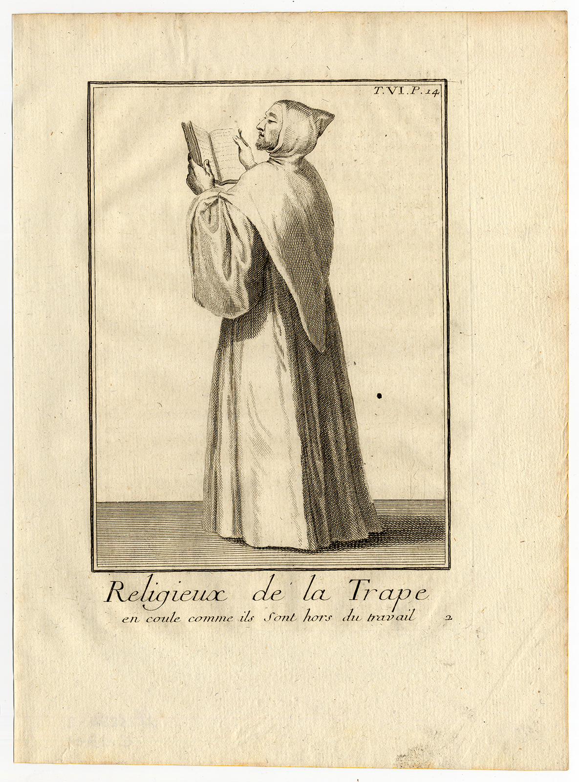 , 2 Antique Religious Prints-ORDER-LA TRAPPE-TRAPPIST-MONK-FRANCE-Helyot-1792, Pictura Antique Prints