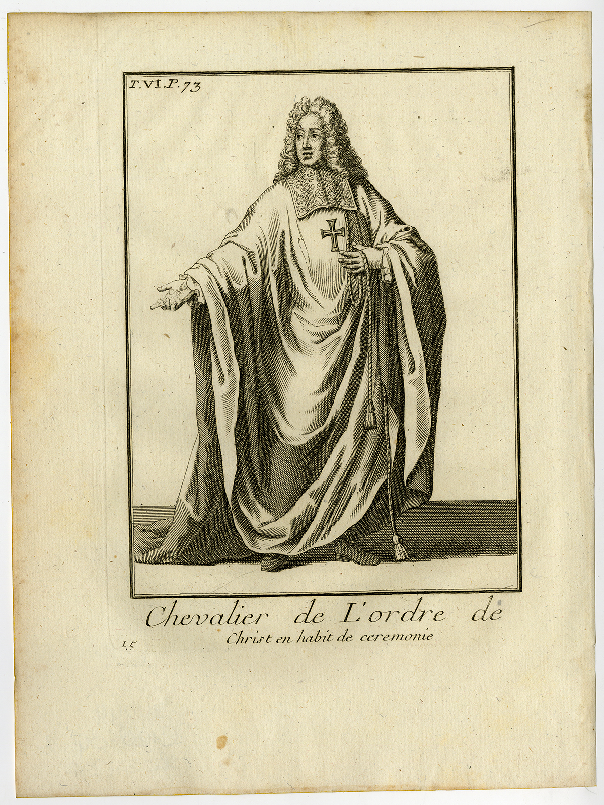 , 3 Antique Religious Prints-KNIGHT-MILITARY ORDER OF CHRIST-PORTUGAL-Helyot-1792, Pictura Antique Prints
