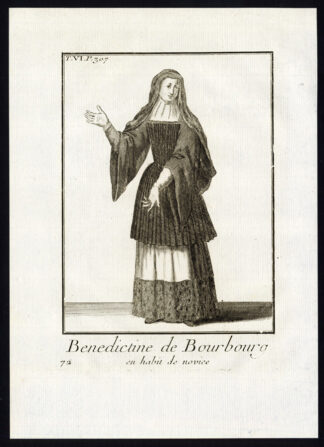3 Antique Religious Prints-BENEDICTINE-BOURBOURG-MONASTERY-FRANCE-Helyot-1792