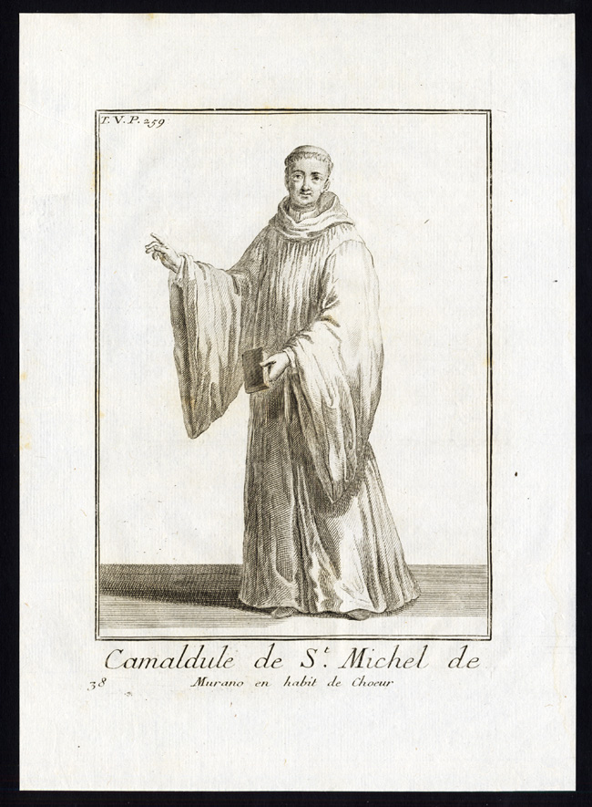 12 Antique Religious Prints-CAMALDOLESE HERMIT-BENEDICTINE-ITALY-Helyot-1792 - Image 4