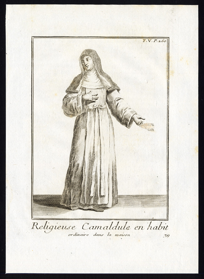 12 Antique Religious Prints-CAMALDOLESE HERMIT-BENEDICTINE-ITALY-Helyot-1792 - Image 5