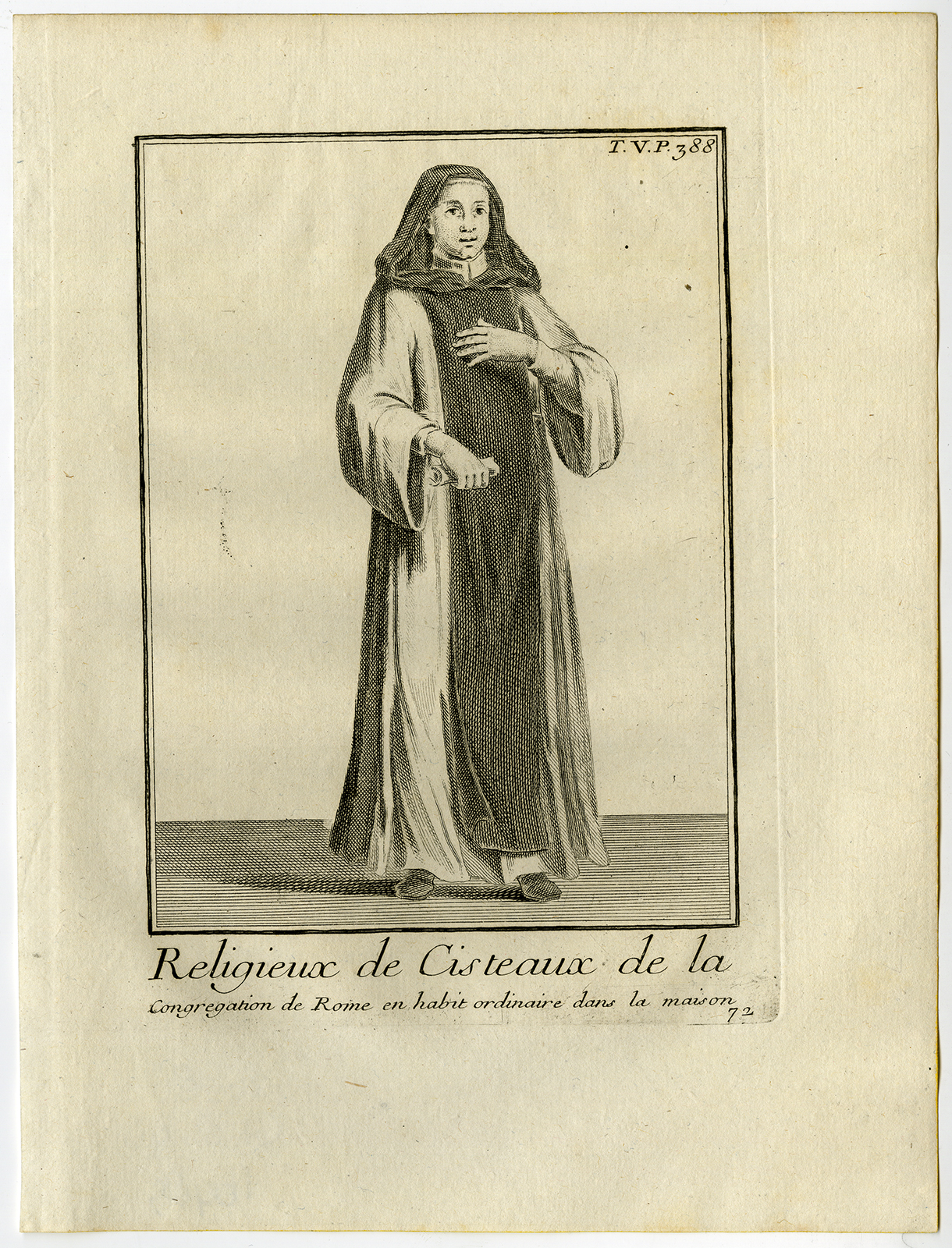 , 6 Antique Religious Prints-MONK-VALLUMBROSAN ORDER-VALLOMBROSA-ITALY-Helyot-1792, Pictura Antique Prints
