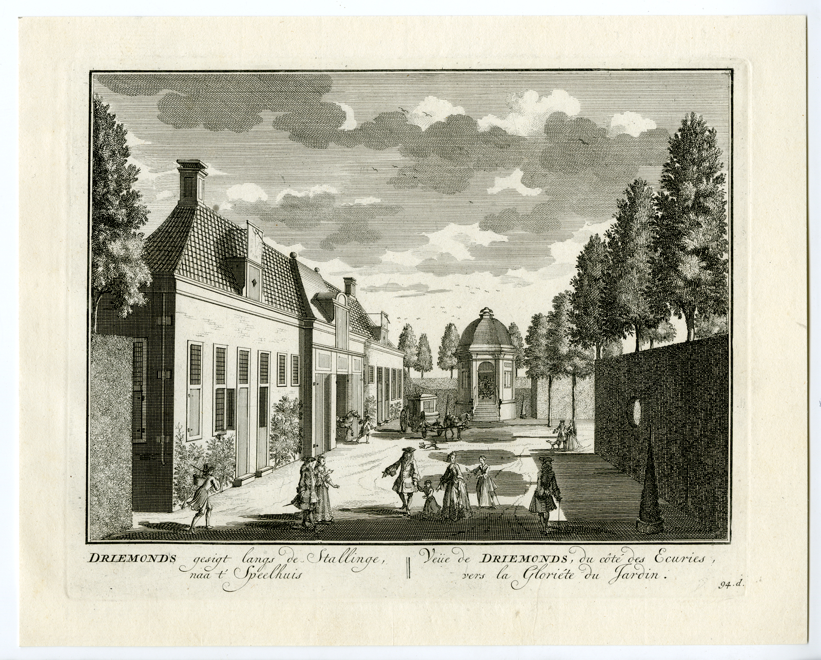 , 8 Antique Prints-DRIEMOND ESTATE-GARDENS-WEESP-VECHT-93-96-Stoopendaal-1719, Pictura Antique Prints