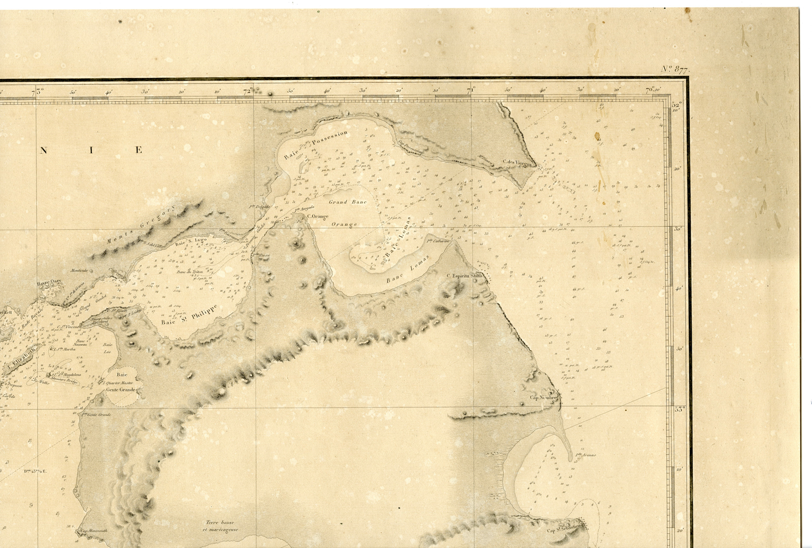 , Antique map-SEA-SOUTH AMERICA-ARGENTINA-FALKLAND-Depot de la Marine-1838, Pictura Antique Prints