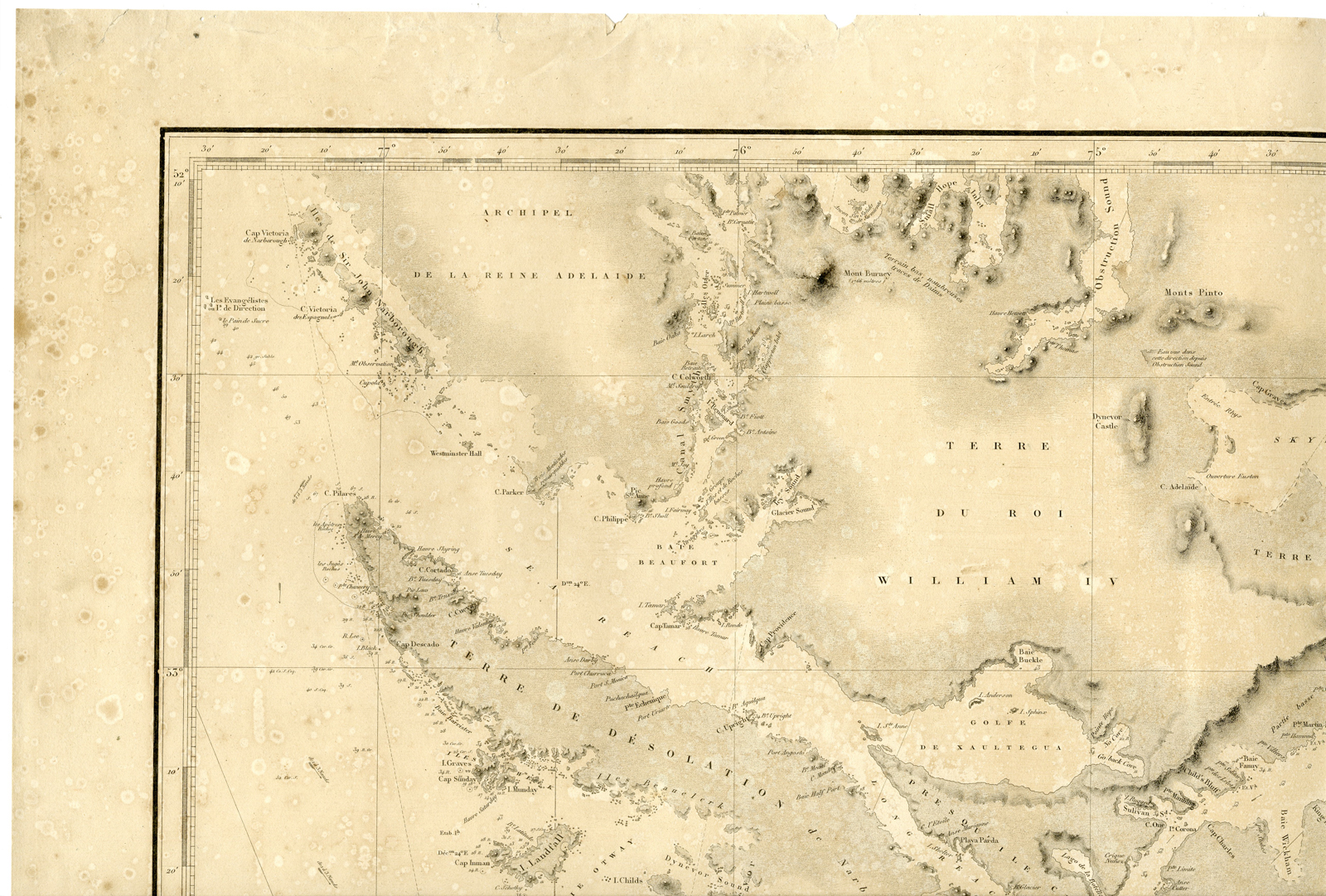 , Antique map-SEA-SOUTH AMERICA-ARGENTINA-FALKLAND-Depot de la Marine-1838, Pictura Antique Prints