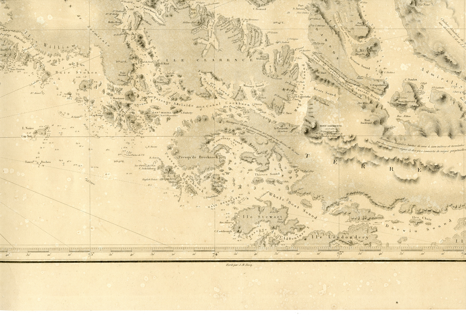 , Antique map-SEA-SOUTH AMERICA-ARGENTINA-FALKLAND-Depot de la Marine-1838, Pictura Antique Prints