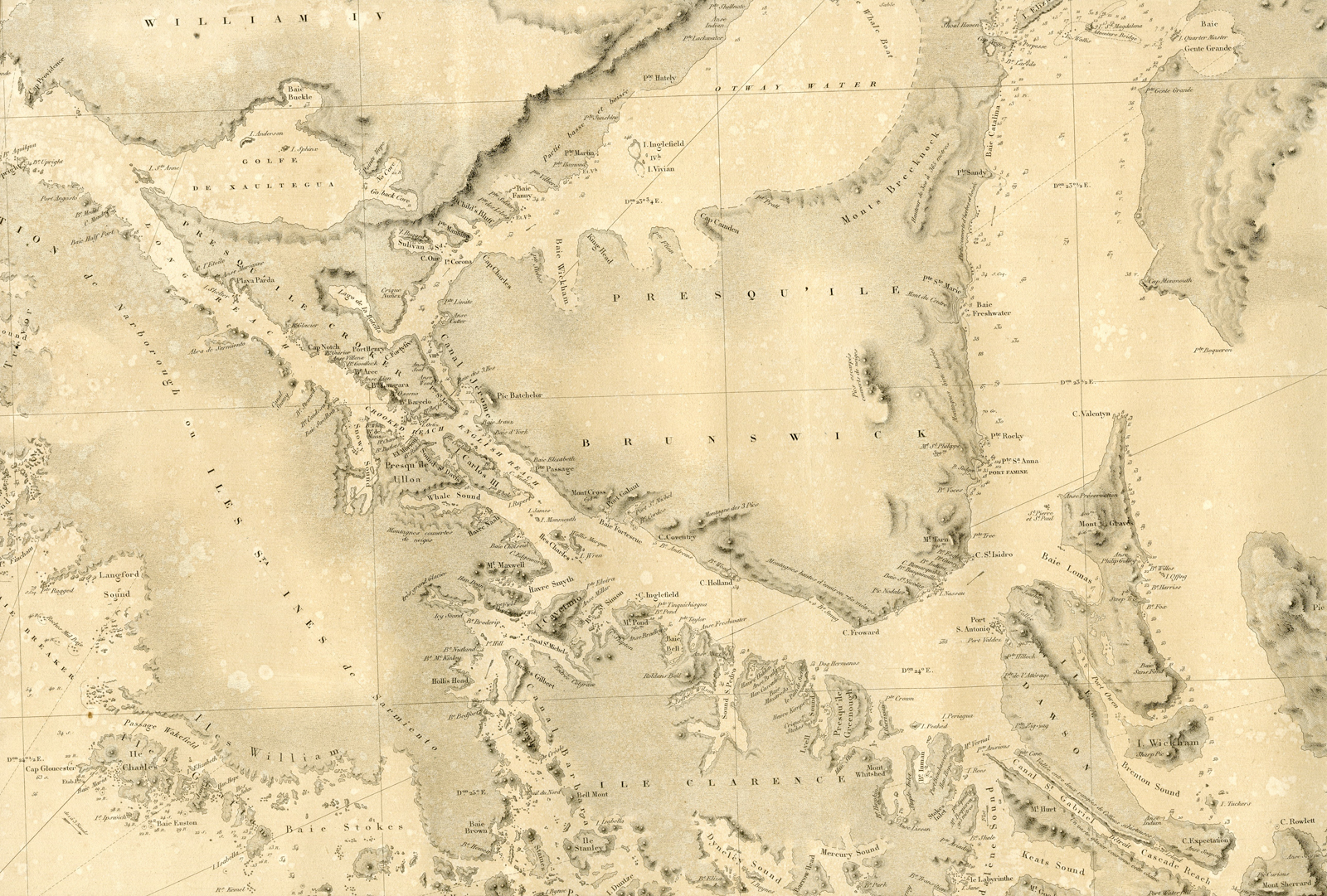 , Antique map-SEA-SOUTH AMERICA-ARGENTINA-FALKLAND-Depot de la Marine-1838, Pictura Antique Prints