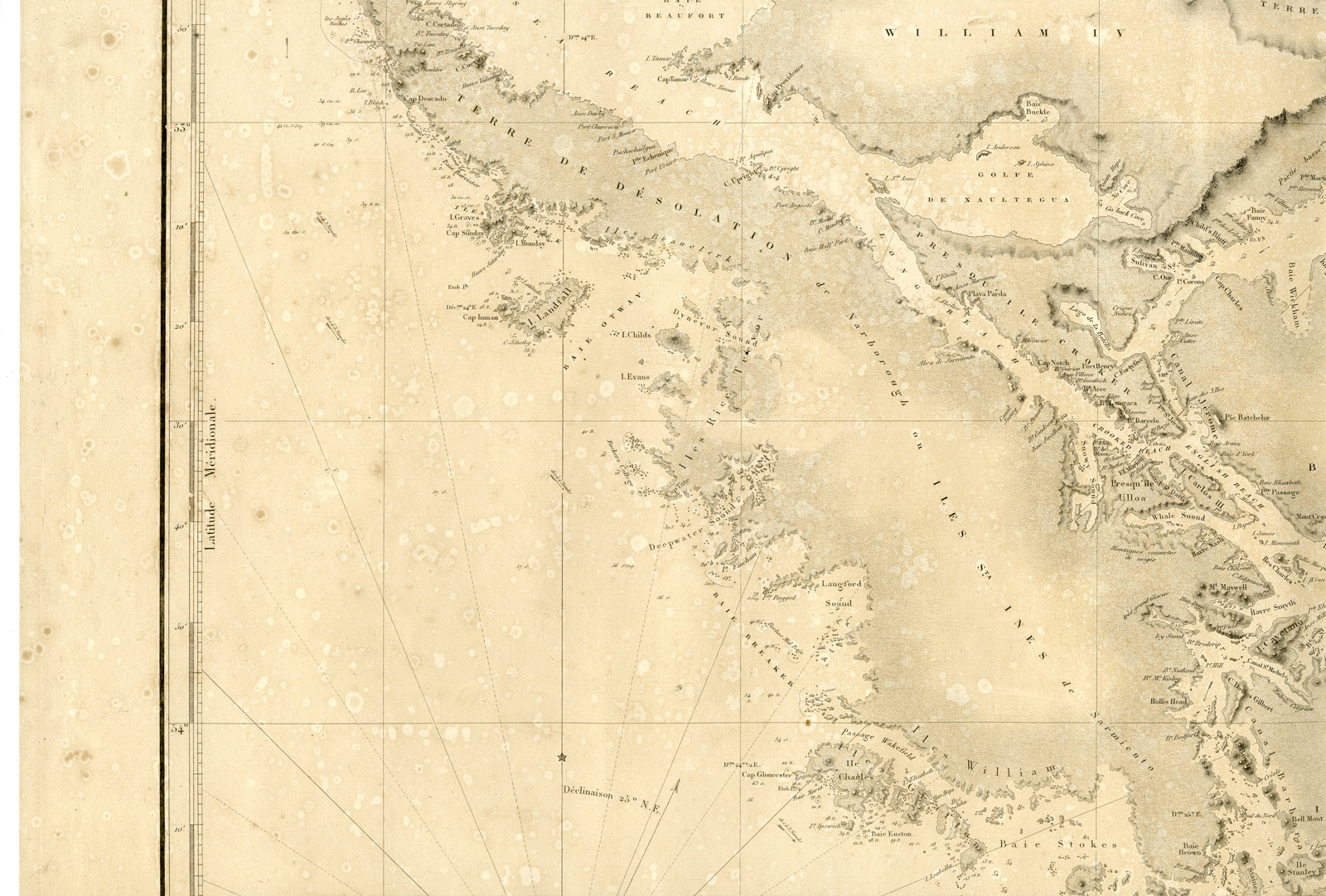, Antique map-SEA-SOUTH AMERICA-ARGENTINA-FALKLAND-Depot de la Marine-1838, Pictura Antique Prints