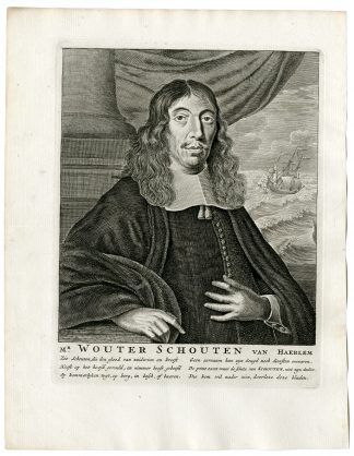 Antique Print-PORTRAIT WOUTER SCHOUTEN-VOC-SHIP-Schouten-1775