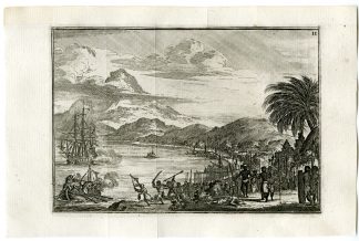 Antique Print-PALEMBANG-VOC-INDONESIA-SHIP-Schouten-1775