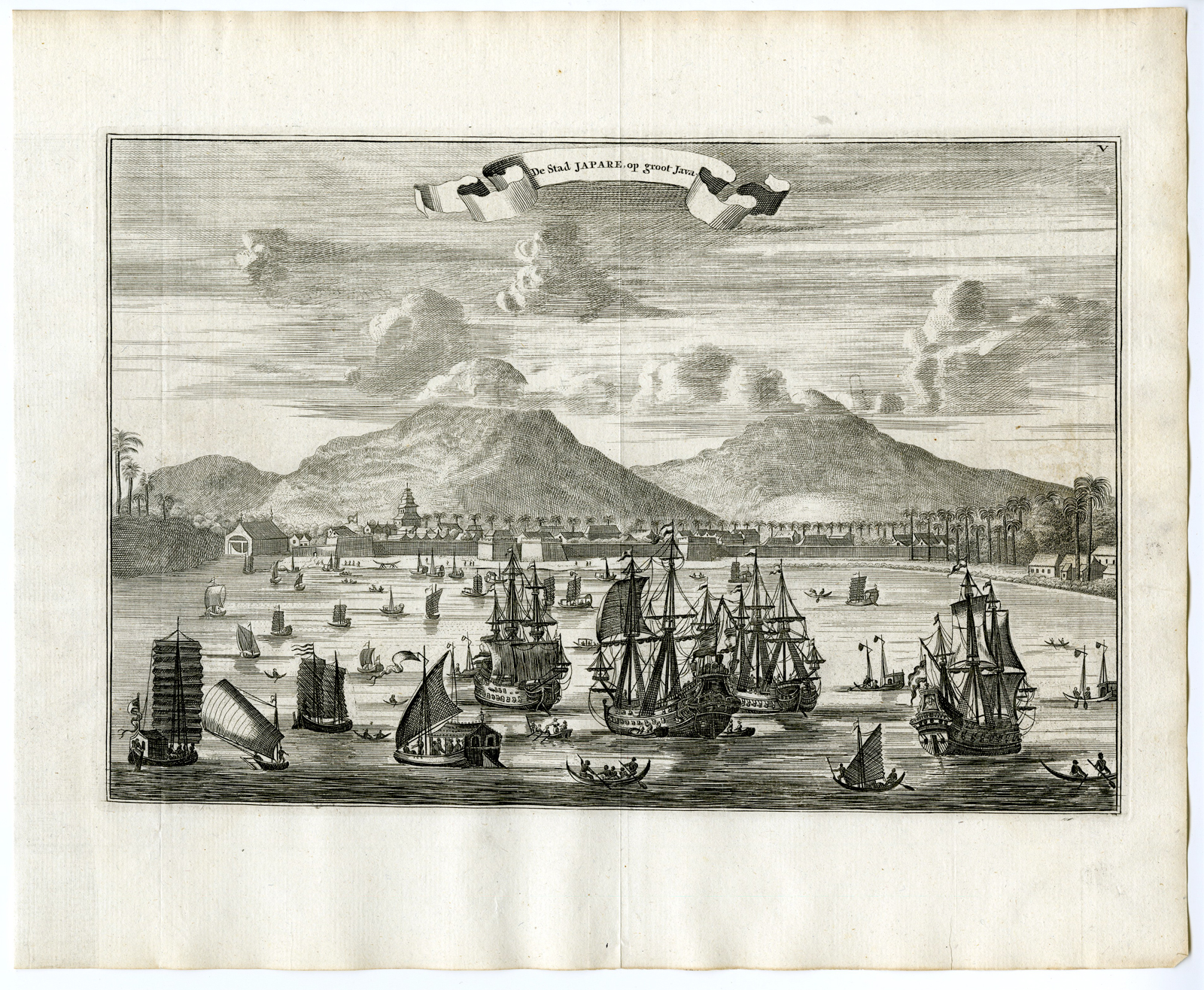, Antique Print-JEPARA-VOC-INDONESIA-JAVA-SHIP-BATAVIA-Schouten-1775, Pictura Antique Prints