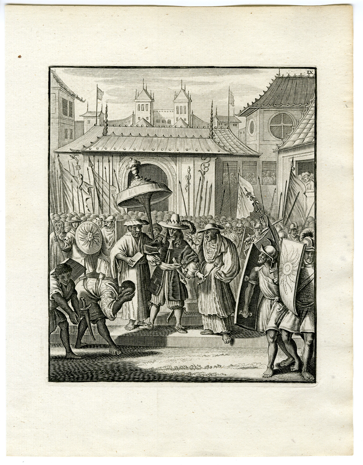 , Antique Print-KING OF TERNATE-INDONESIA-VOC-MOLUCCAS-Schouten-1775, Pictura Antique Prints