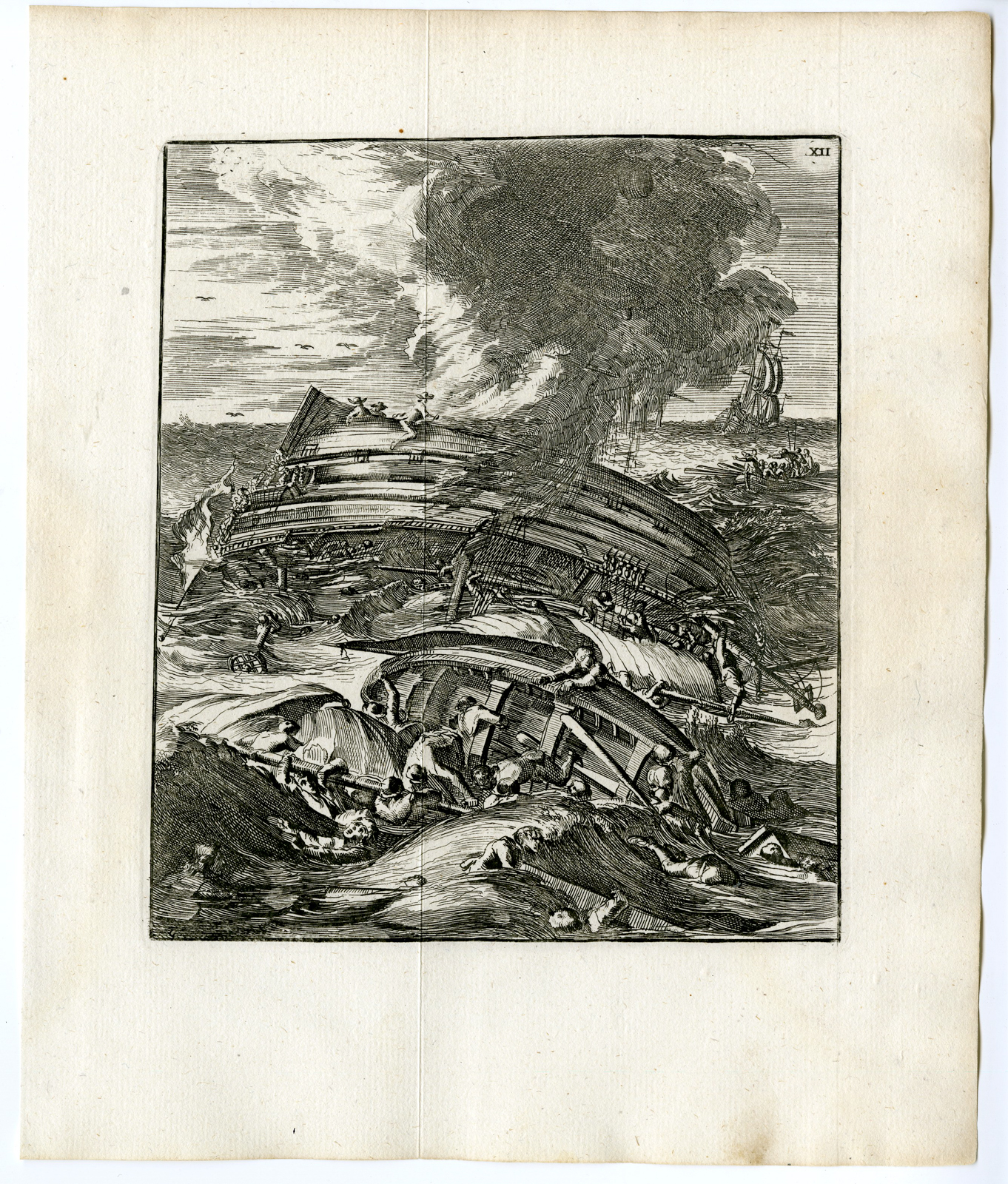 , Antique Print-TORNADO-CAYELLE-INDONESIA-VOC-SHIPS-Schouten-1775, Pictura Antique Prints
