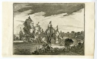 Antique Print-MAKASSAR-INDONESIA-VOC-SHIPS-SEA BATTLE-Schouten-1775