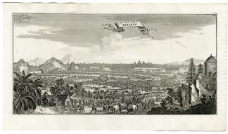 Antique Print-ARRAKAN-VIEW-BURMA-TEMPLES-ELEPHANT-Schouten-1775