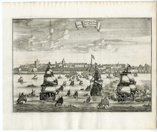 Antique Print-NAGAPATTINAM-INDIA-VOC-SHIPS-Schouten-1775