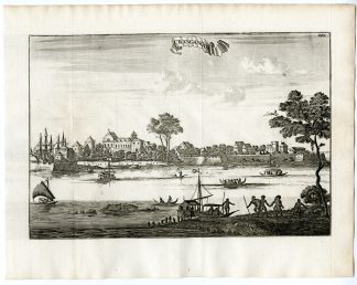 Antique Print-CRANGANOOR-CRANGANUR-INDIA-SHIPS-VOC-Schouten-1775