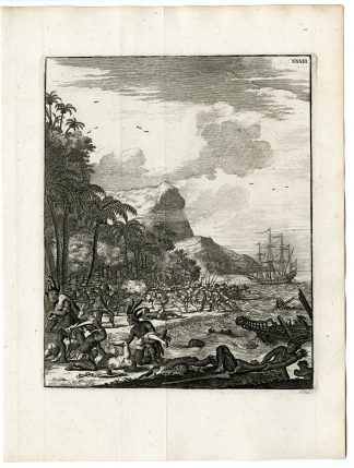 Antique Print-CANIBALS-NICOBAR-INDIA-VOC-SHIP-Schouten-1775