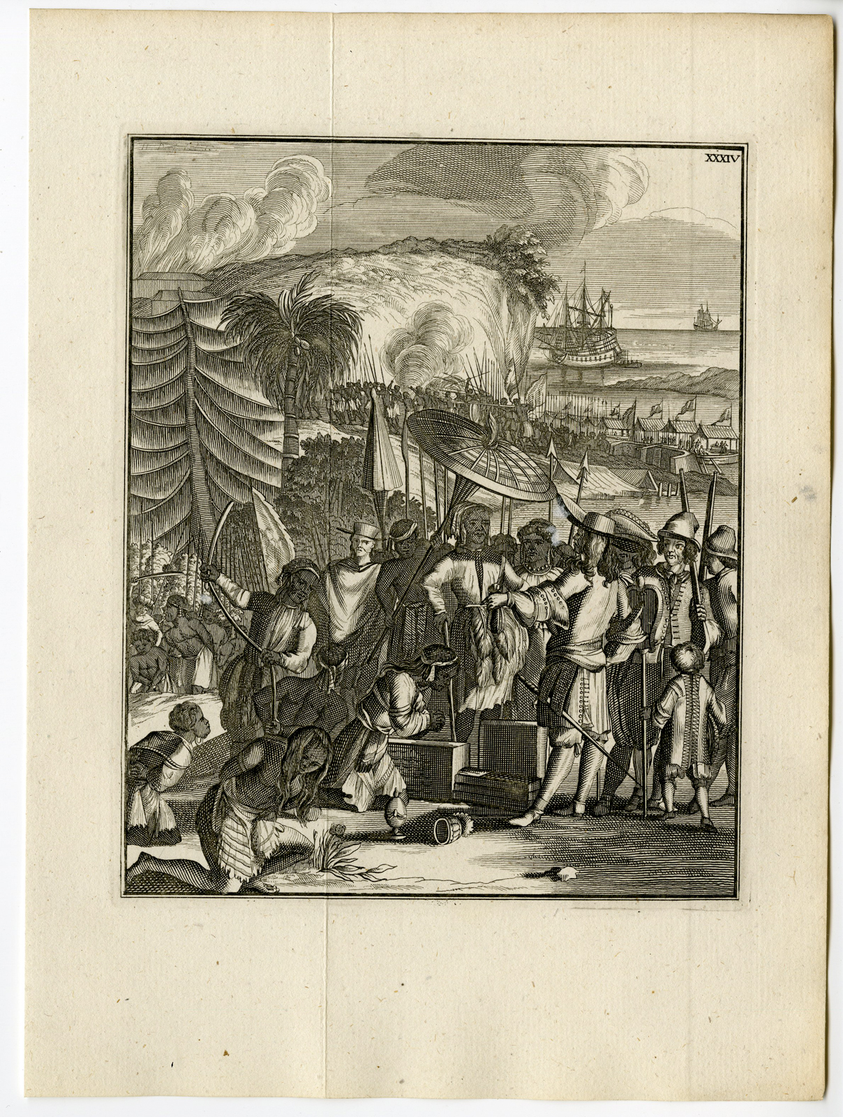 , Antique Print-SLAVES-VOC-BALIAPAL-INDIA-SHIP-Schouten-1775, Pictura Antique Prints