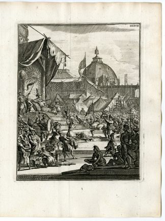 Antique Print-MUSLIM FEAST-BENGAL-INDIA-VOC-Schouten-1775
