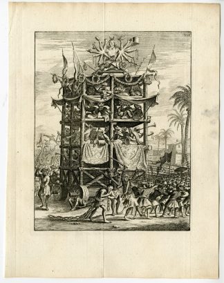Antique Print-IDOL WORSHIP-BENGAL-INDIA-BANGLADESH-VOC-Schouten-1775