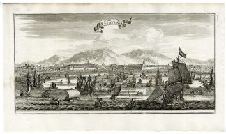 Antique Print-BATAVIA-JAKARTA-INDONESIA-JAVA-SHIPS-VOC-Schouten-1775