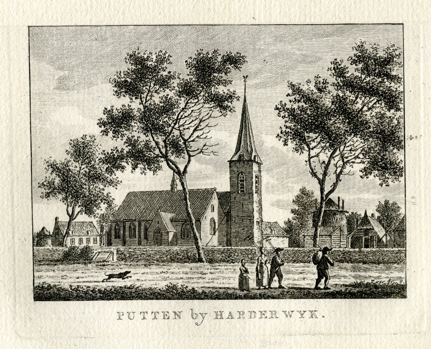 , Antique Print-VILLAGE-PUTTEN-HARDERWIJK-Bulthuis-Bendorp-1792, Pictura Antique Prints