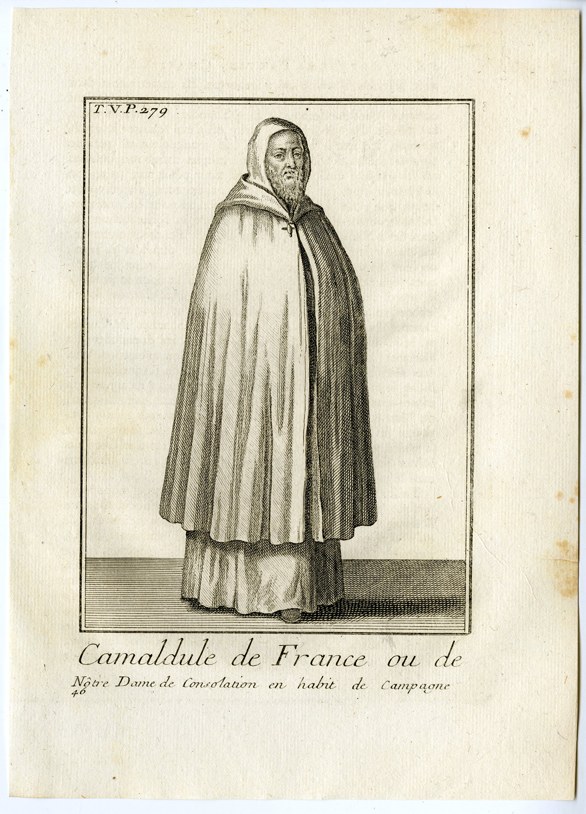 12 Antique Religious Prints-CAMALDOLESE HERMIT-BENEDICTINE-ITALY-Helyot-1792 - Image 9