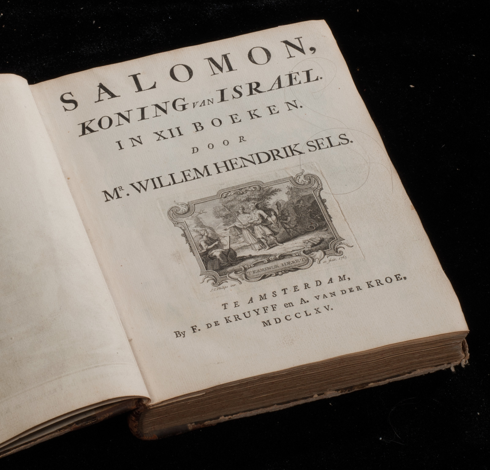 , Antique Book-POETRY-HISTORY-Salomon, Koning van Israel-Sels-Vinkeles-1765, Pictura Antique Prints