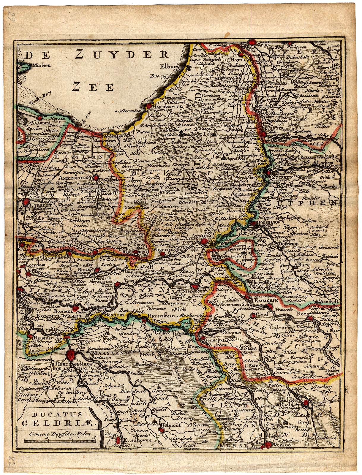 , Antique Map-DUCHY of GELDERLAND-GELRIAE-de Missy-de Leth-1749, Pictura Antique Prints