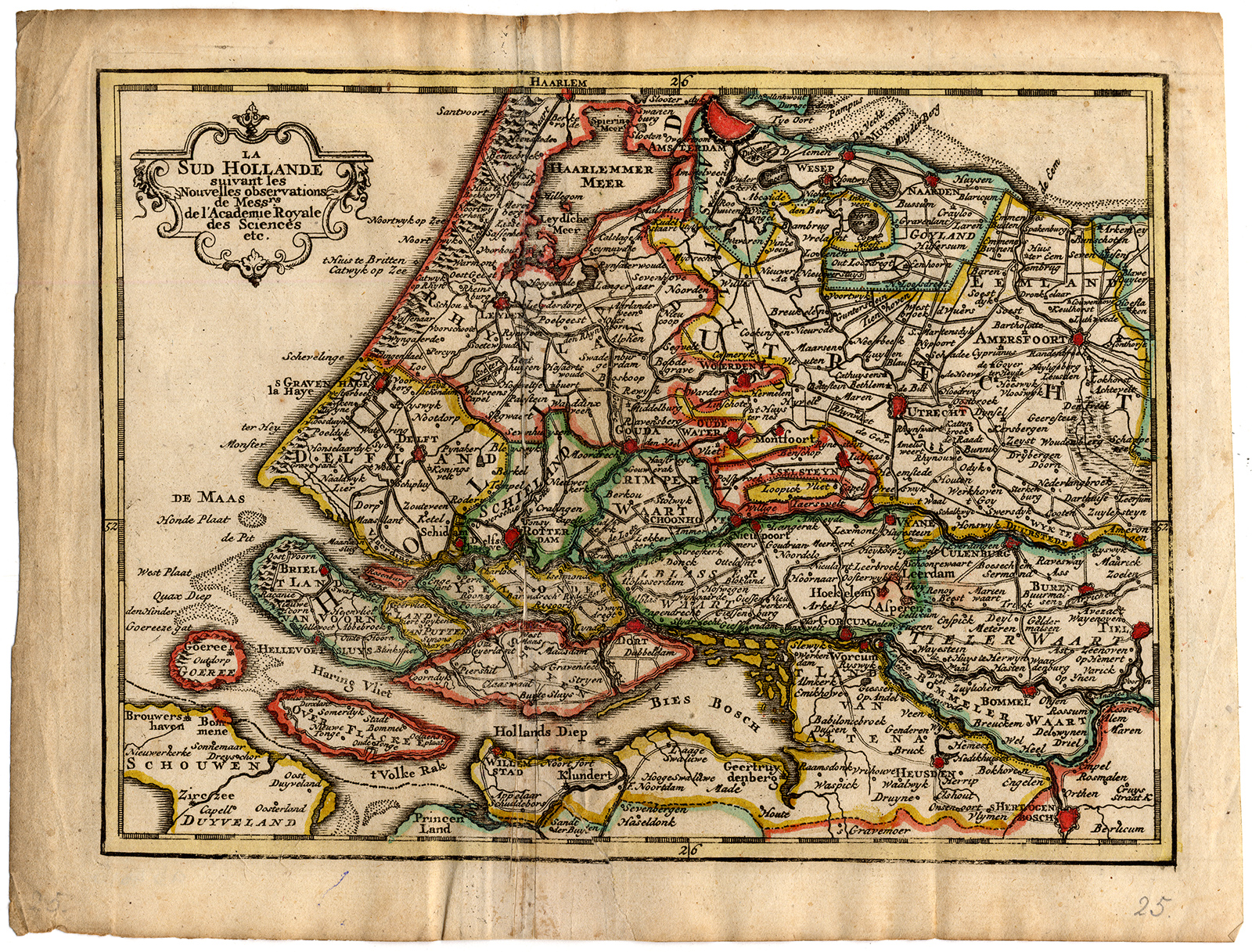 , Antique Map-SOUTH HOLLAND-ZUID-HOLLAND-de Missy-de Leth-1749, Pictura Antique Prints