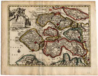 Antique Map-COUNTY OF ZEELAND-COMITATUS ZELANDIAE-de Missy-de Leth-1749