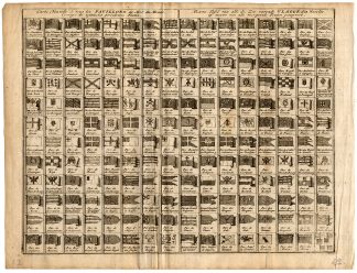 Antique Print-SEA FLAGS OF WORLD NATIONS-Missy-de Leth-1749
