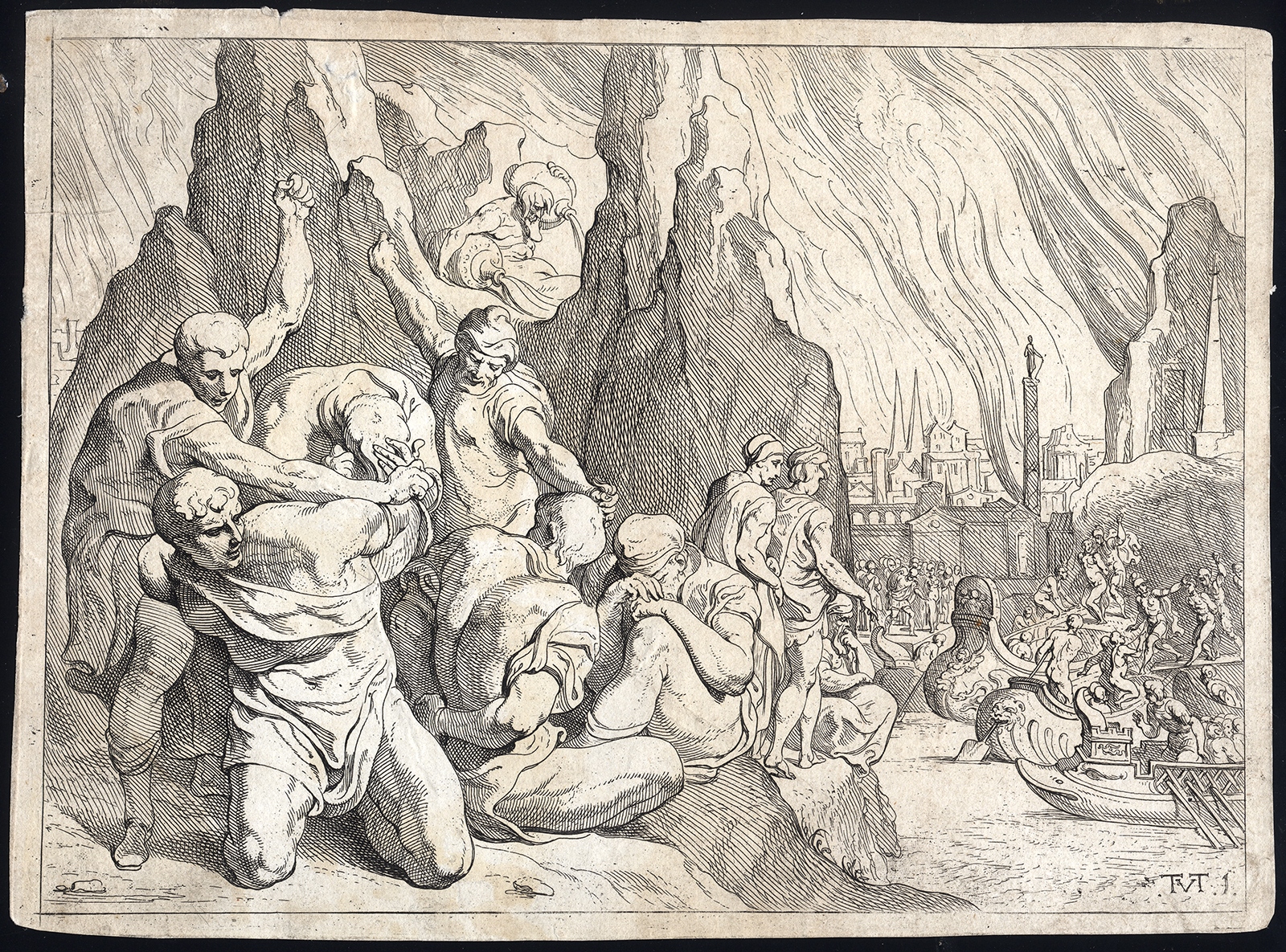 , Antique Master Print-ULYSSES-ODYSSEUS-ILIAD-Thulden-ca. 1640, Pictura Antique Prints