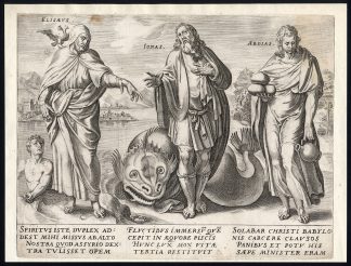 Antique Master Print-JONAH-ELISHA-ABDIAS-ATTRIBUTE-Snellinck-ca. 1580