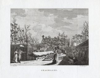 Antique Master Print-SPRING-GARDENING-WALLED-De Wit-Cats-ca. 1780